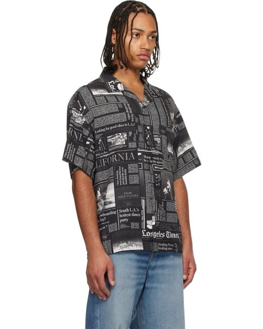 Chemise Noire Édition La Times Palm Angels pour homme en coloris Black