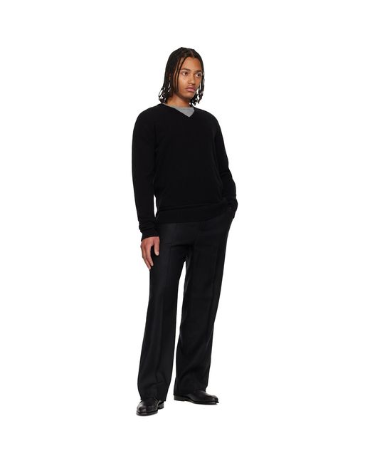 Our Legacy Black Parallel V-Neck Sweater for men