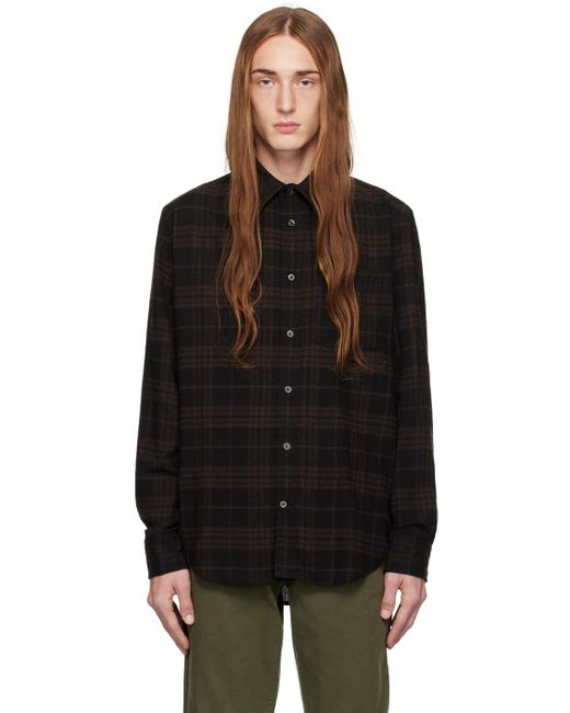 Norse Projects Black & Brown Algot Shirt for men