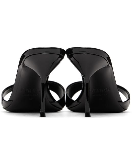 Paris Texas Black Lidia 70 Patent Leather Heeled Sandals