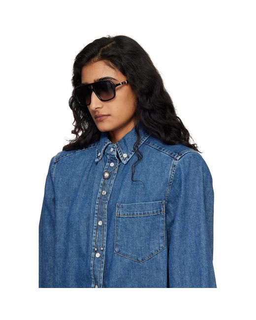 Gucci Black Navigator Frame Sunglasses