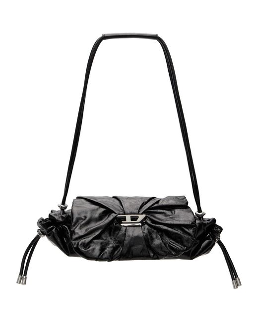 DIESEL Black Scrunch-D Shoulder S Bag