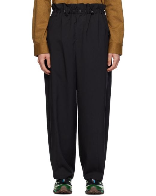 F/CE Black Lightweight Wide Trousers for men