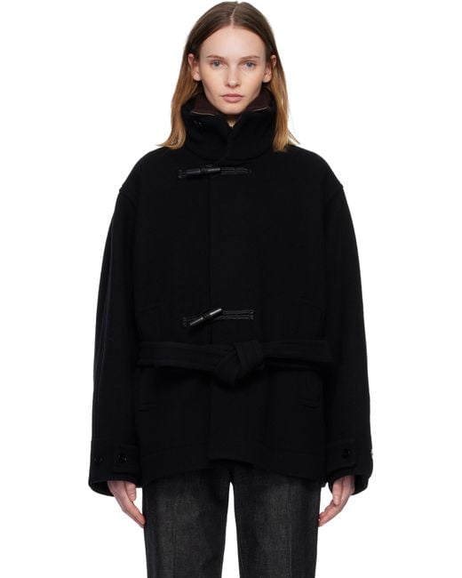 Lemaire レディース ブラック ショート ダッフルコート 【公式通販】