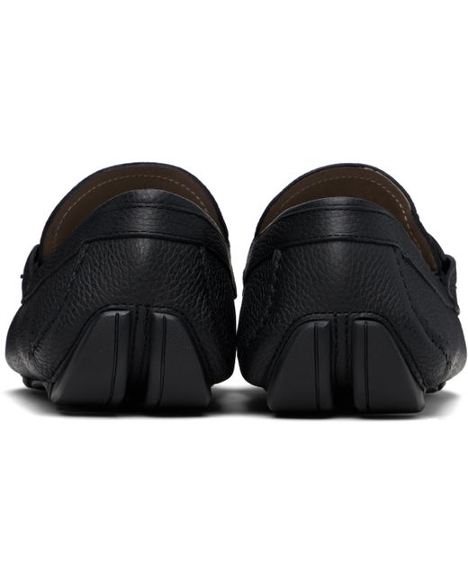 メンズ Ferragamo ブラック Gancini Ornament ドライビングシューズ Black