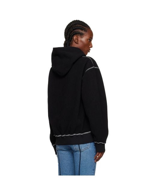 MM6 by Maison Margiela Black 'Welcome' Hoodie
