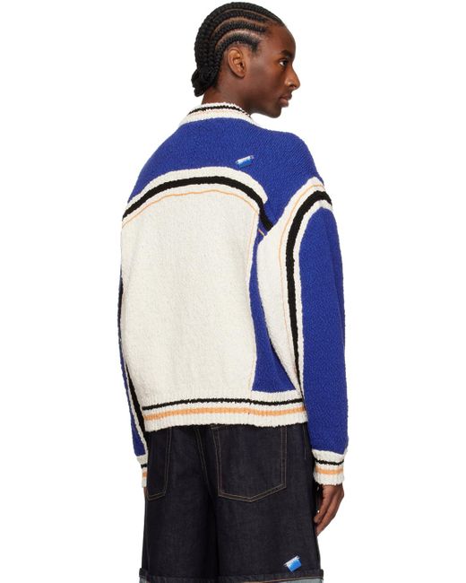Adererror Blue Striped Sweater for men
