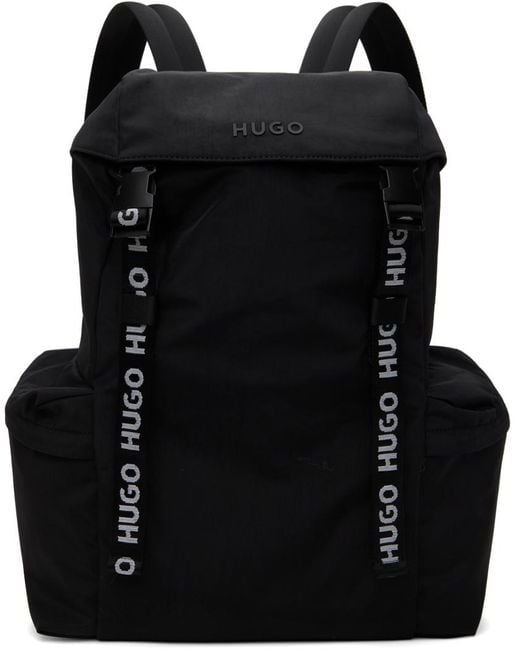 HUGO Black Luka Backpack for men