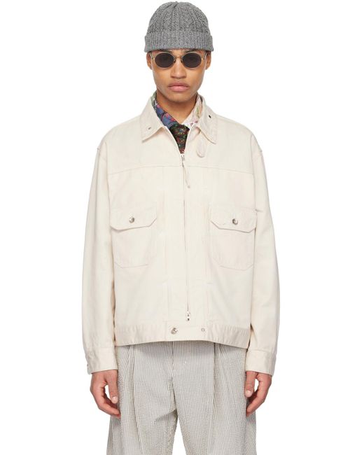 Engineered Garments Natural Off-white Zip Jacket for men