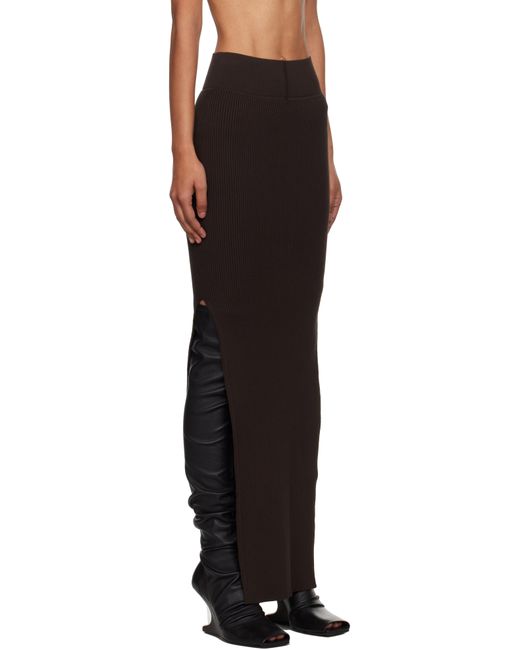 Rick Owens Black Concordians Sacriskirt Midi Skirt