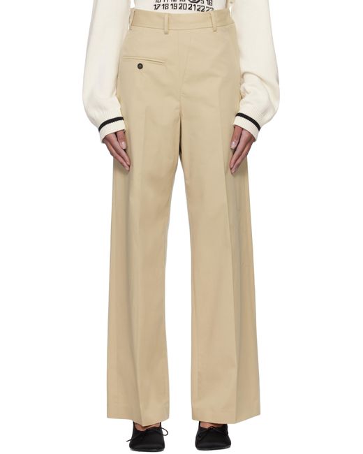 MM6 by Maison Martin Margiela タン Tailoring ツイスト トラウザーズ Natural