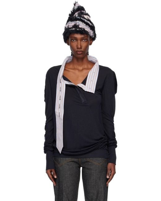 Kiko Kostadinov Black Howe Jersey Top
