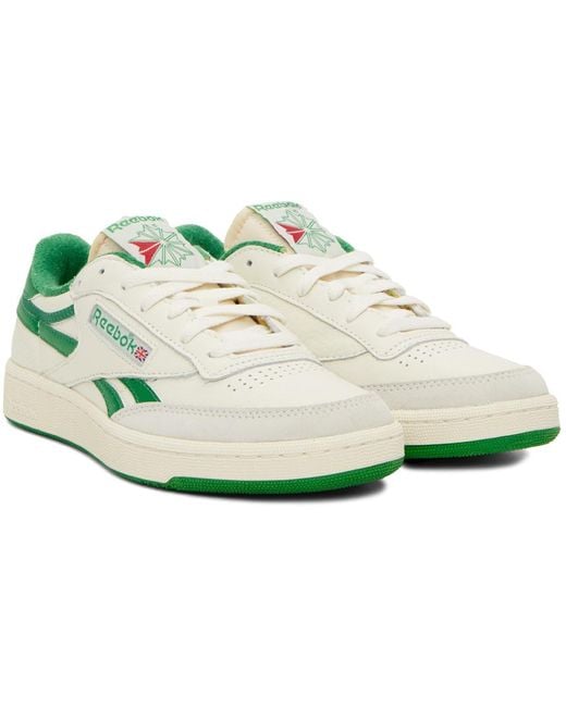 Reebok Black Off-white & Green Club C Revenge Sneakers for men