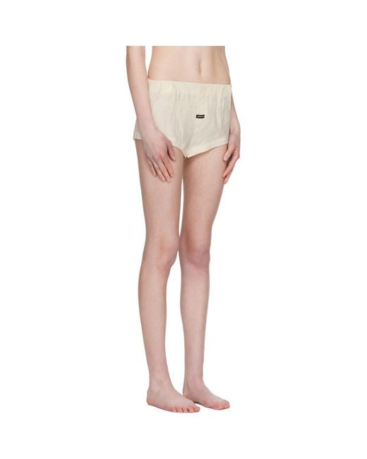 OPEN YY Natural Crinkled Tab Boxer Briefs