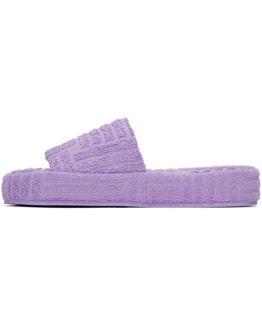 Bottega Veneta Purple Resort Sponge Flat Sandals