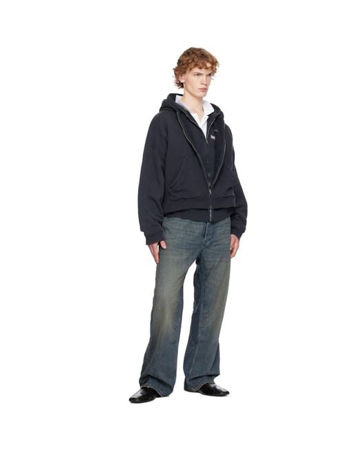 Balenciaga Gray Relaxed Fit Jeans for men