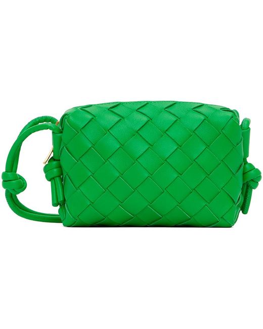 Bottega Veneta Green Candy Loop Leather Crossbody Bag