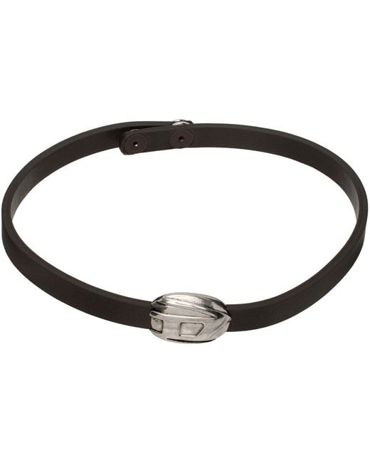 DIESEL Black & Silver A-1dr Pod C Bracelet for men