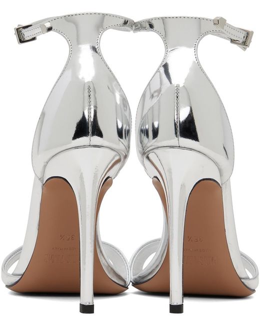 Paris Texas Metallic Mirror Leather Stiletto Heeled Sandals