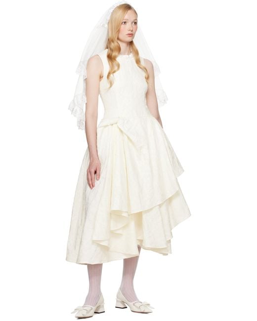 ShuShu/Tong Natural Ssense Exclusive Bridal Capsule Irregular Hem Midi Dress