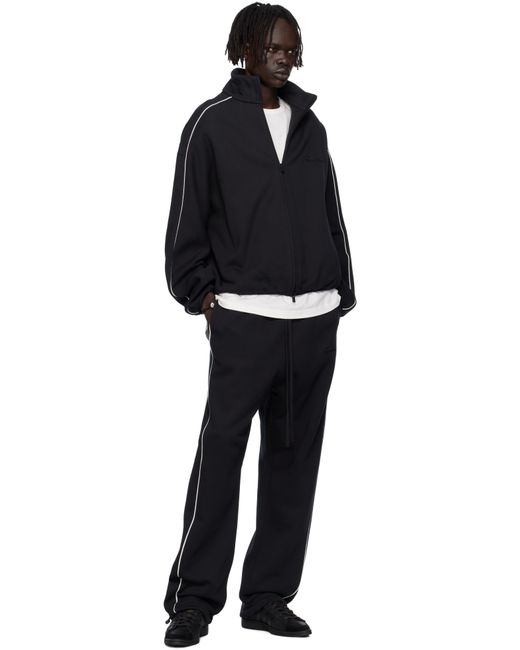 Fear Of God Black Modern Fit Fleece Track Jacket for men