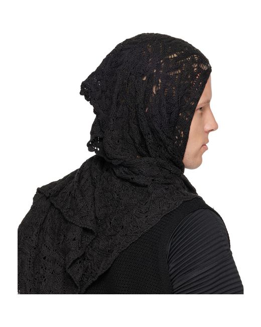 Homme Plissé Issey Miyake Black Branches & Leaves May Scarf for men