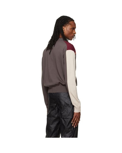 Kiko Kostadinov Brown Munno Knit Cardigan for men