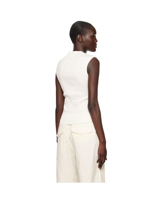 Dion Lee Black White Split Hem Corset Tank Top