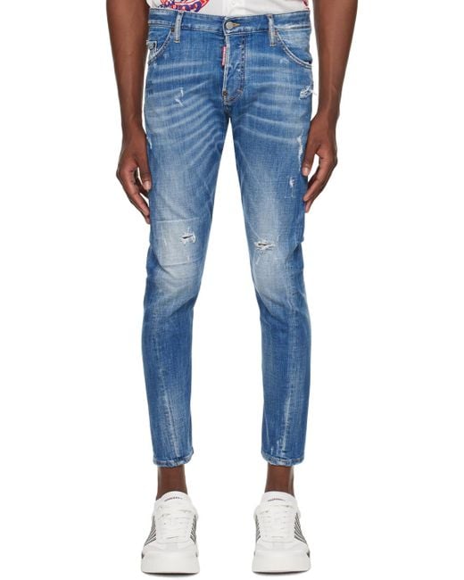 DSquared² Blue Sexy Twist Jeans for men