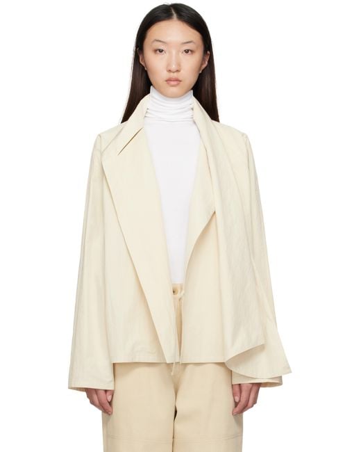 LE17SEPTEMBRE ベージュ Scarf ショート トレンチジャケット Natural