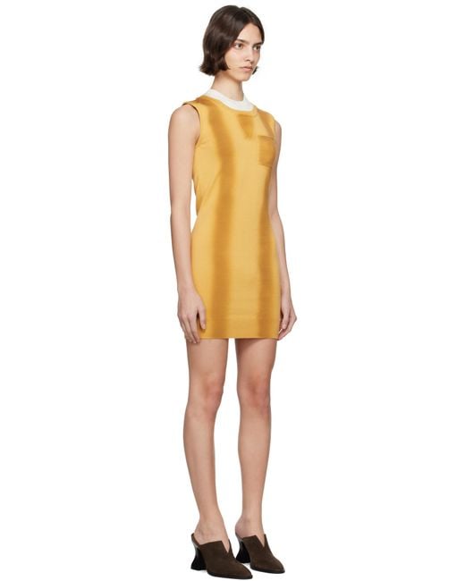 Robe Courte Shift Jaune J.W. Anderson en coloris Black