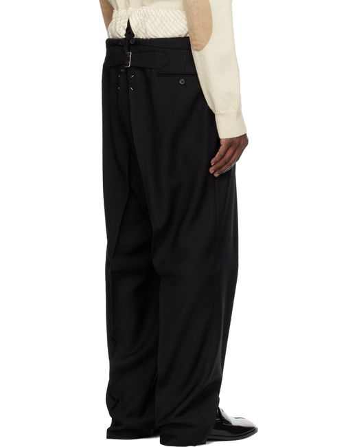 メンズ Maison Margiela ブラック レイヤード トラウザーズ Black