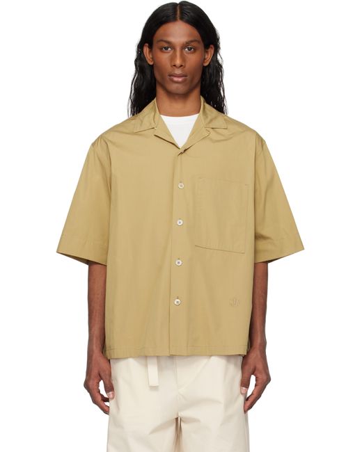 メンズ Jil Sander ベージュ コットンポプリン シャツ Natural