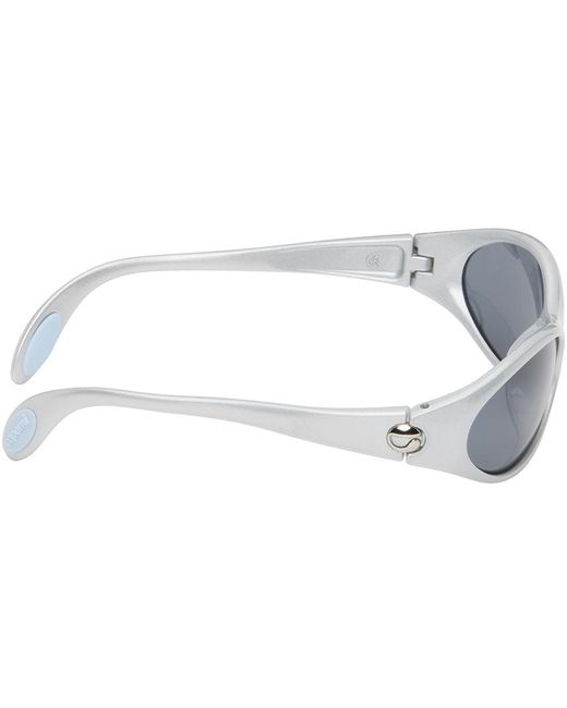 Coperni Black Silver Cycling Sunglasses for men