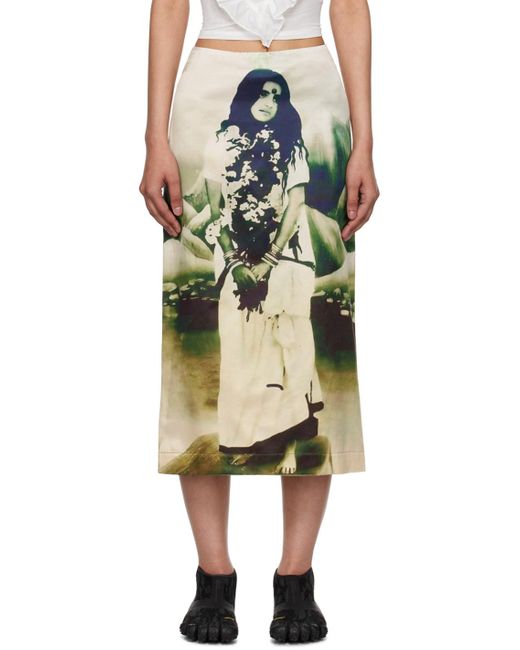 Ashley Williams Multicolor Printed Midi Skirt
