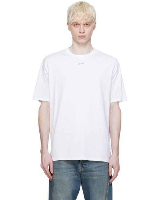 T-shirt blanc à écusson Lanvin pour homme en coloris White