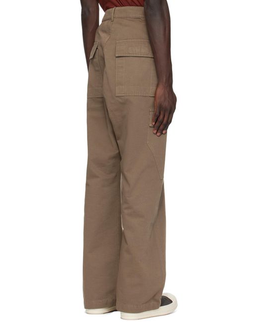 Pantalon cargo ample gris Rick Owens pour homme en coloris Brown