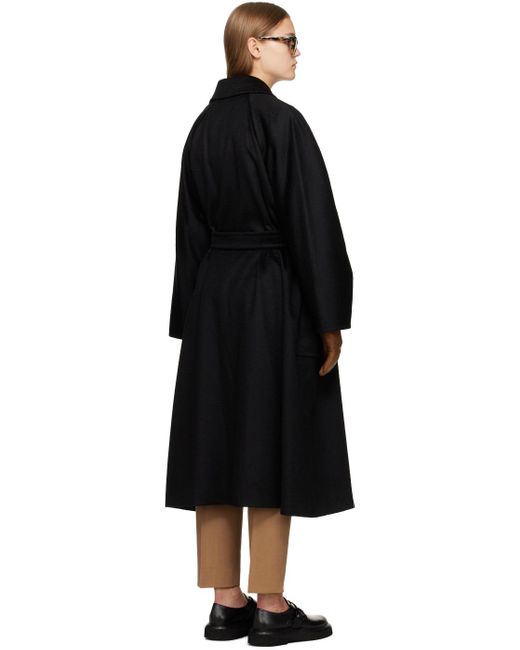 Max Mara Black Oversized Coat for men