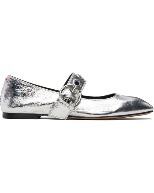 Aeyde Black Uma Eyelet Ballerina Flats