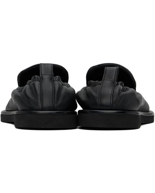 【関税込み】Studio Nicholson ブラック Donovan ローファー Studio Nicholson Men's Donovan Elastic Back Loafer in Black
