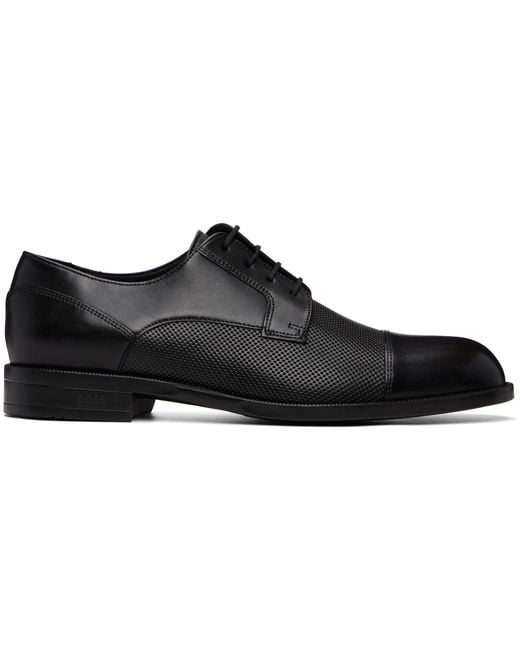 Boss Black Cap-toe Leather Derbys for men