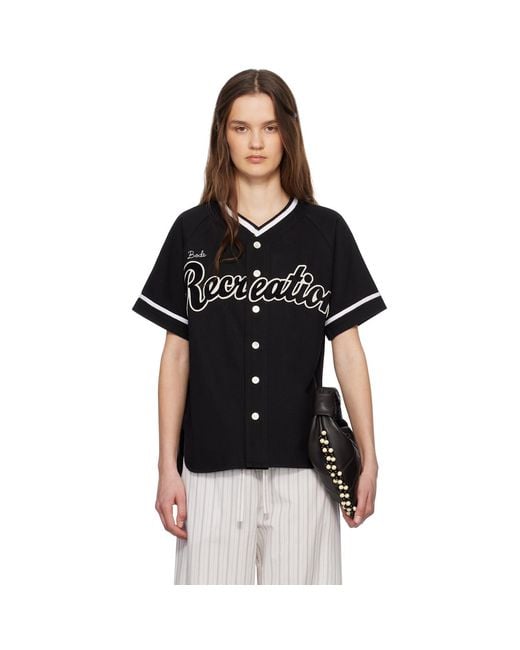 Bode Black Baseball Shirt