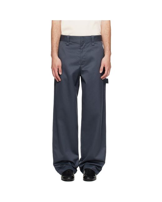 Helmut Lang Blue Chino Trousers for men