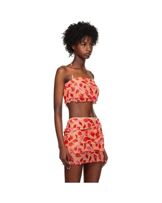 Marco Rambaldi Red Graphic Camisole