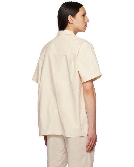 Jacquemus Natural Off-white Le Raphia 'la Chemise Banho' Shirt for men