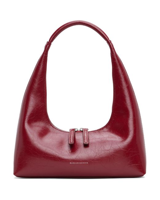 MARGE SHERWOOD Red Leather Shoulder Bag