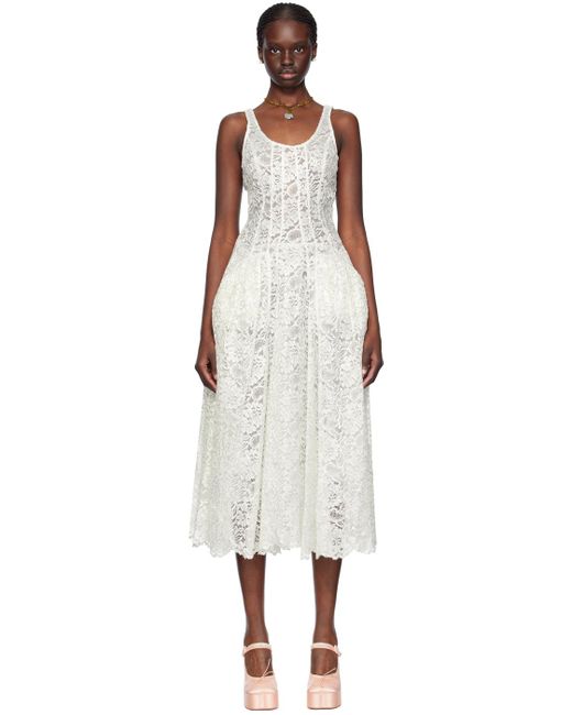 Simone Rocha Black White & Sculpted Maxi Dress