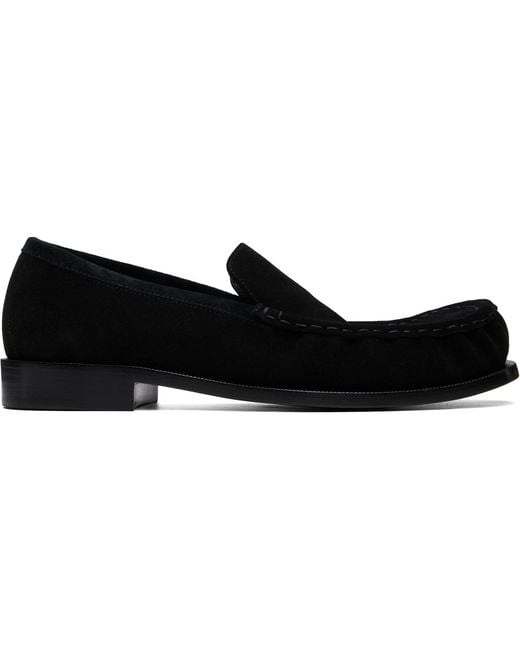 Dries Van Noten Black Suede Loafers for men