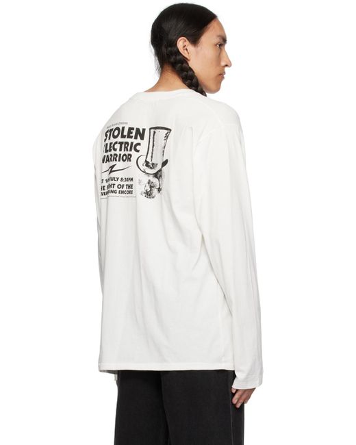 Stolen Girlfriends Club Black Off- Printed Long Sleeve T-shirt for men