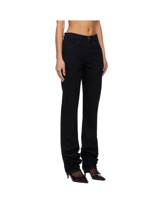 The Attico Black Washed Stretch Jeans